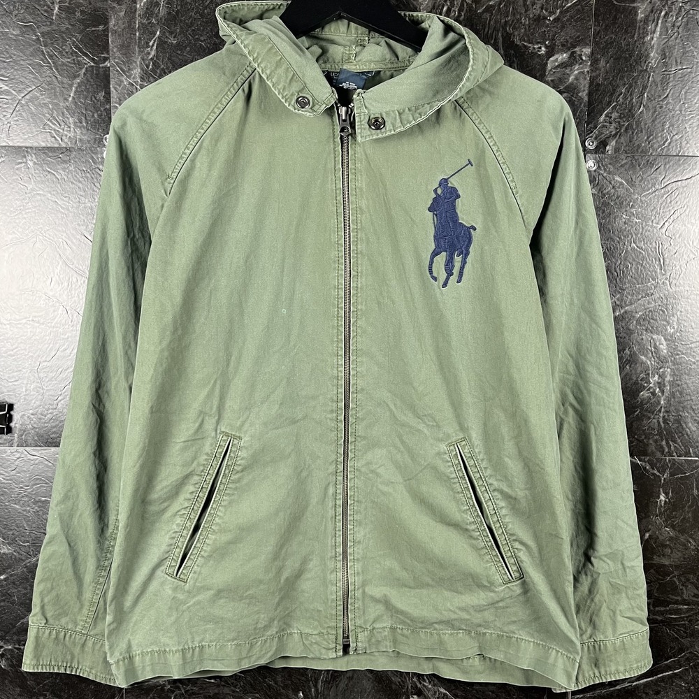 Polo Ralph Lauren Boy's Green Big Pony Military Jacket Large (Men's XS)
